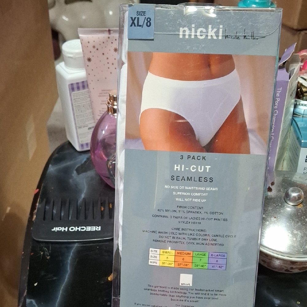 Nicki Seamless Hi-Cut Underwear 3 Pack - White